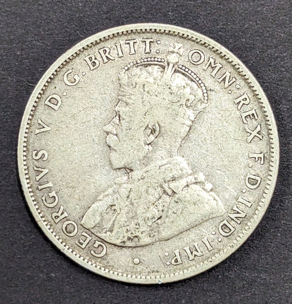 Australia 1922 2/- Florin Silver Coin Fine Condition