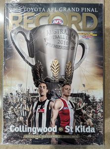 2010 AFL Grand Final Record Collingwood Vs St Kilda Draw Brand New