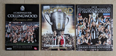 2010 AFL Collingwood Premiership Souvenirs and Grand Final Record