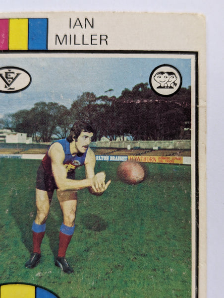 1975 VFL Football Scanlens Card 1 Ian Miller Fitzroy