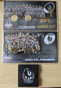2023 AFL Collingwood Premiership PNCs and $1 Coin