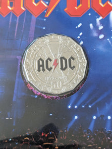 2023 ACDC 50c PNC Coloured Coin $1.20 Stamp