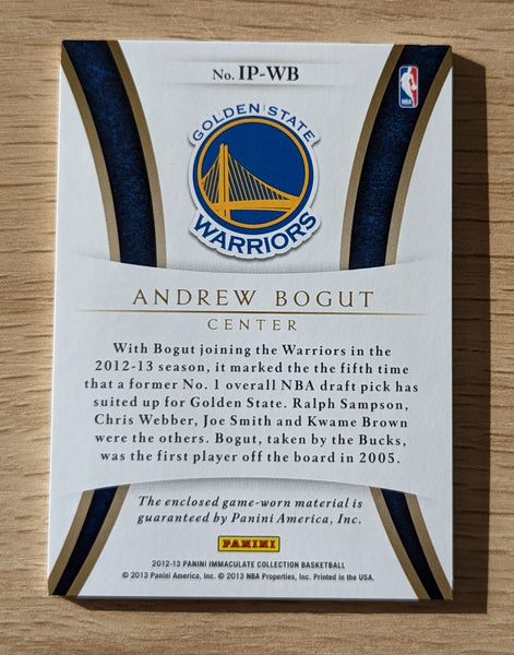 2013 Panini Immaculate Collection Numbers Andrew Bogut NBA Basketball Card 12/12