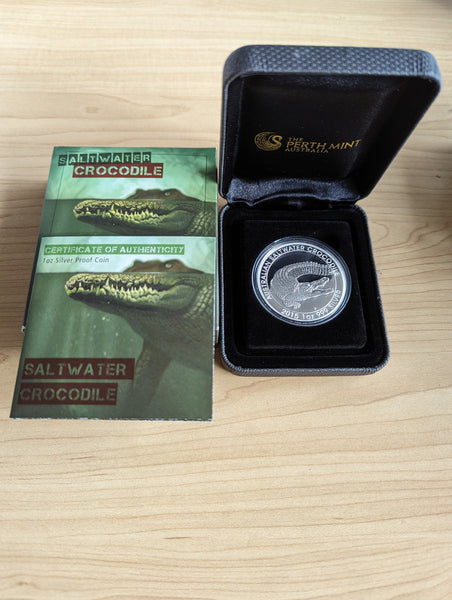 2015 Australia Saltwater Crocodile 1oz Silver Proof