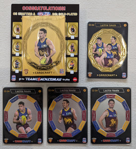 2022 AFL Teamcoach Gold Cardcraft Set Lachie Neale Brisbane