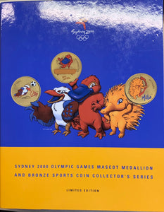 Australia 2000 Royal Australian Mint $5 Sydney Olympic Games Set of 28 $5 coins plus 28 Mascote medallions