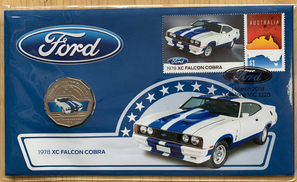 2018 Ford 1978 XC Falcon Cobra PNC with Coloured 50c Coin