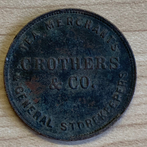 Australia 1862 Crothers & Co Stawell 1/2d Penny Token R97 A89