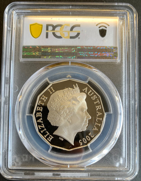 2005 Australia 50c Remembrance Proof PCGS Graded PR69CAM Slabbed Coin