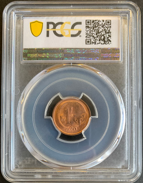 Australia 1966 Melbourne 1c One Cent  PCGS Graded MS64RD