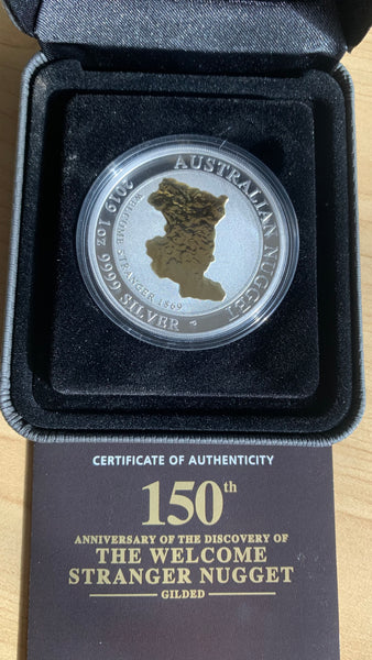 Australia 2019 Perth Mint $1150th Anniversary of the Welcome Stranger Nugget 1oz Silver Proof Coin