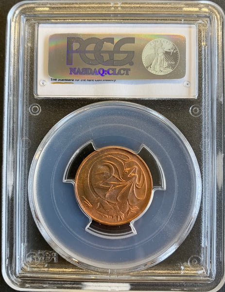 Australia 1966 Canberra Mint 2c Two Cent  PCGS Graded MS65RD