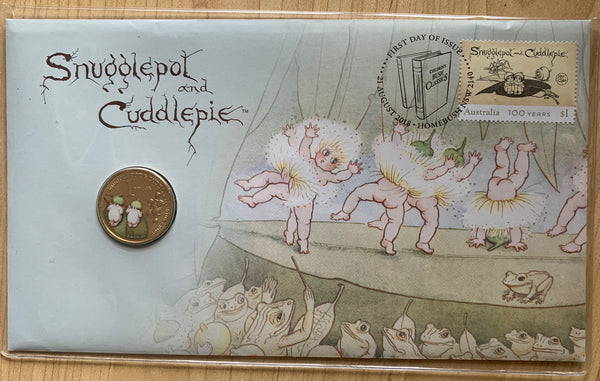 2018 Snugglepot and Cuddlepie PNC with $1 coin