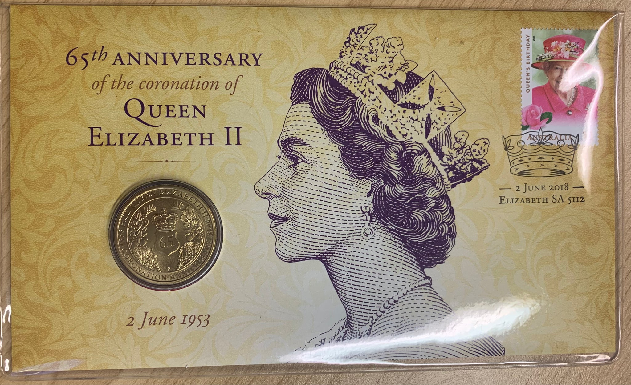 2018 Australia $1 65th Anniversary of the Coronation of Queen Elizabeth II PNC