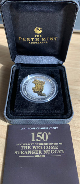 Australia 2019 Perth Mint $1150th Anniversary of the Welcome Stranger Nugget 1oz Silver Proof Coin