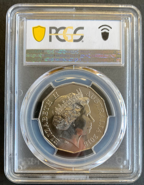 2018 Australia Coral & Balmoral 50c PCGS Graded MS68 Slabbed Coin