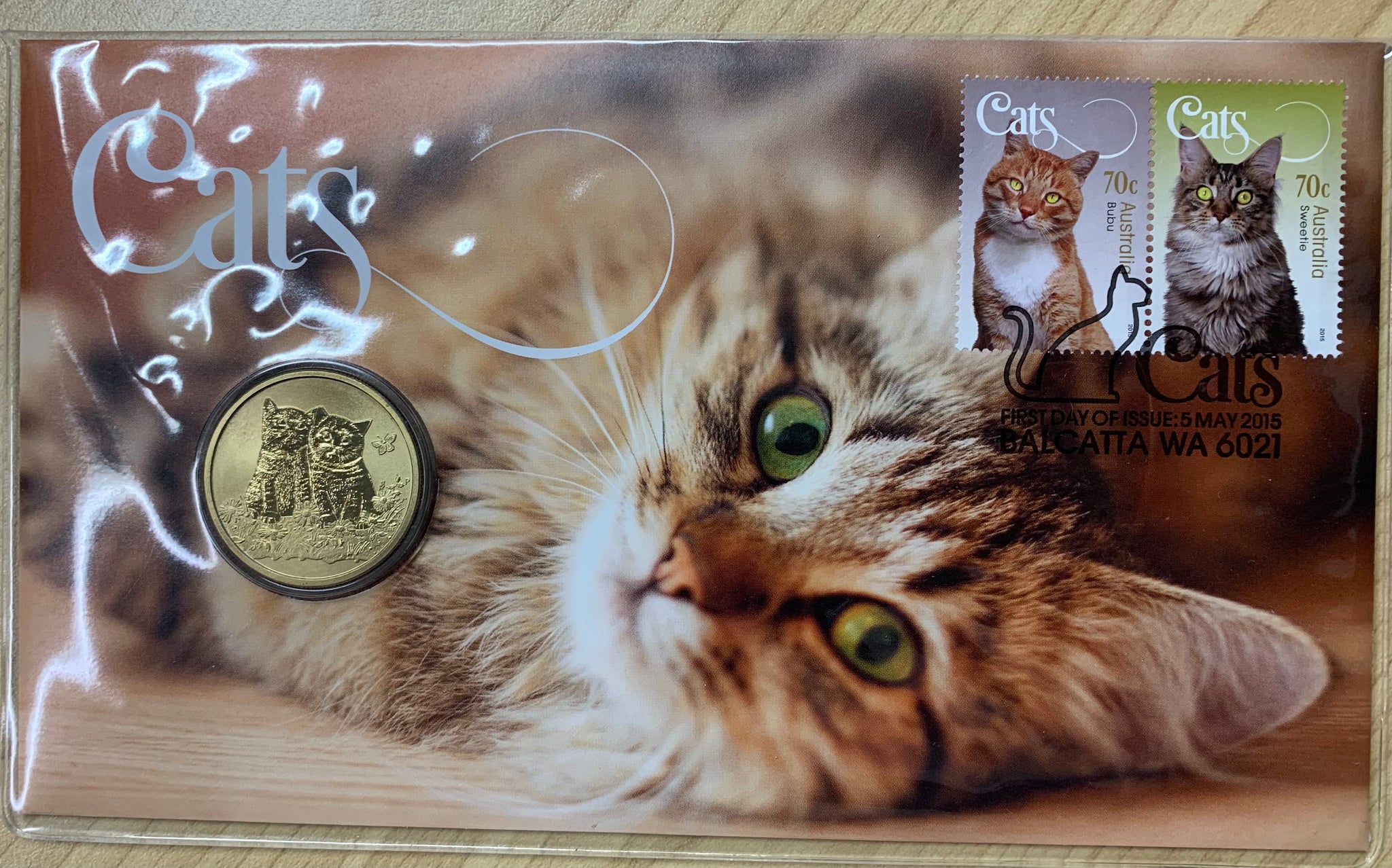 2015 Cats PNC with $1 Tuvalu