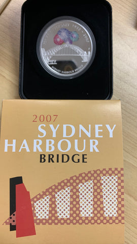 2007 Sydney Harbour Bridge $1 Perth Mint 1oz Silver Proof Coin