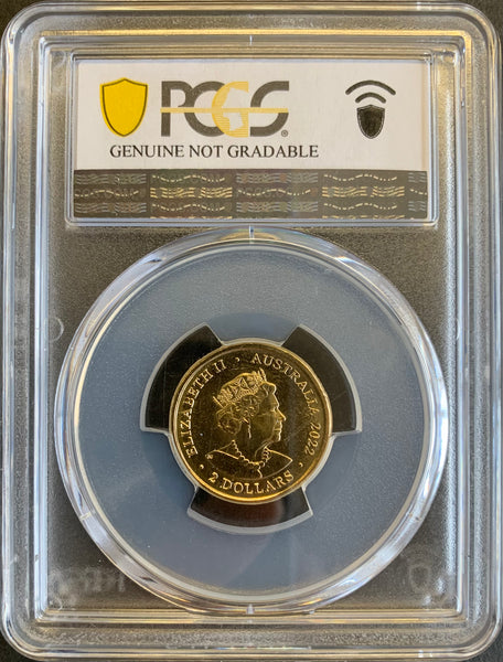 2022 Australia Peacekeeping $2 Coloured coin. PCGS graded