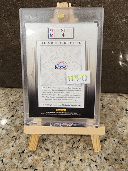 BLAKE GRIFFIN 2013 PANINI NBA TIMELESS TREASURES TREASURED INK  CARD 44/49 AUTOGRAPH