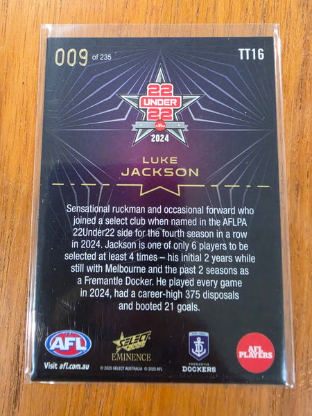 2025 Select AFL Eminence 22 Under 22 Fremantle Dockers Luke Jackson #009/235 LOW