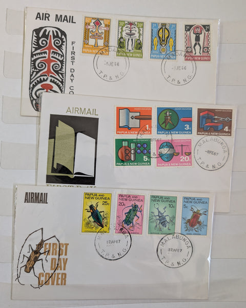 Papua New Guinea 1960-1984, Collection of 71 Different Covers with beautiful sets of stamps