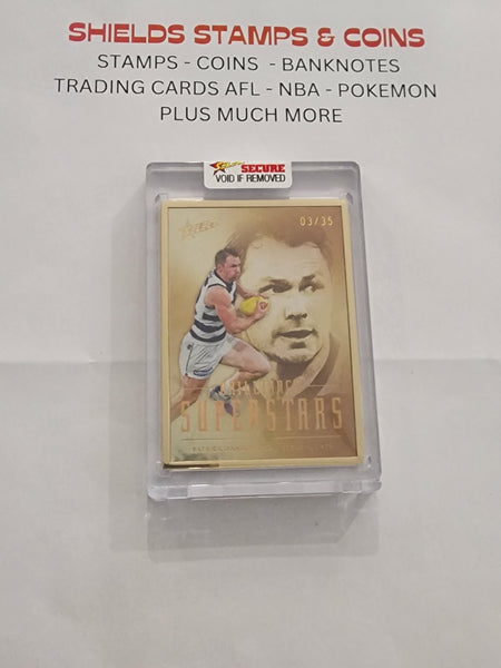 2024 AFL Select Brilliance SUPERSTARS Gold Card Patrick Dangerfield Tom Hawkins Geelong Matching Number 3 (2 Cards)