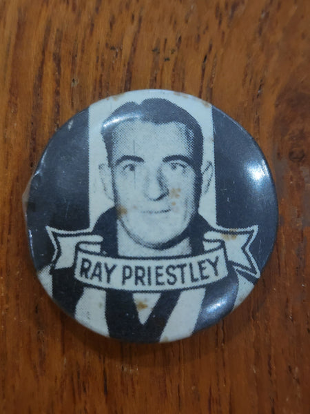 1950s Argus Football Badge - Collingwood Ray Priestley