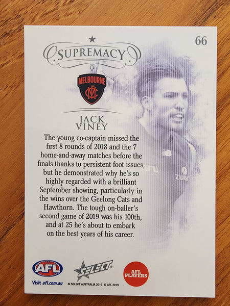 2019 AFL Select Supremacy Jack Viney Melbourne 77/90