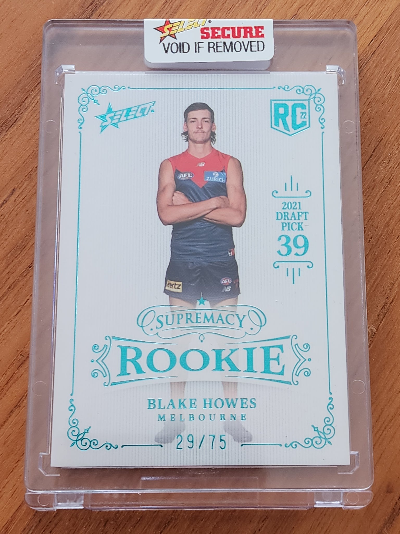2022 AFL Select Supremacy Rookie Blake Howes Melbourne 29/75