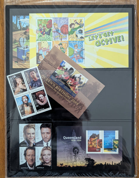 Australia Post 2009 Year Album. This book contains all the different simplified stamps issued in that year.