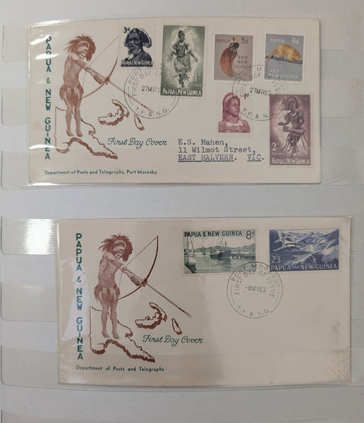 Papua New Guinea 1960-1984, Collection of 71 Different Covers with beautiful sets of stamps