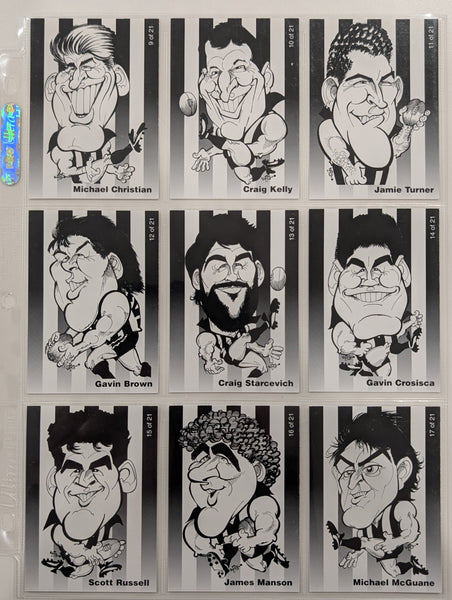 AFL 1990 WEG Art Premiership Card Set Collingwood