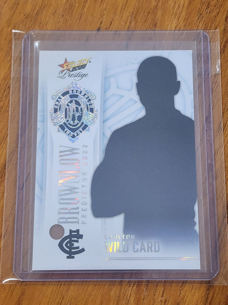 2022 AFL Select Prestige Brownlow Predictor Wild Card And Signed  Booklet Platinum Patrick Cripps Carlton 43/60