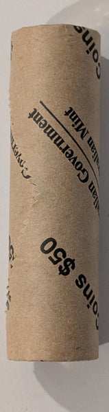 Australia 2018 Royal Australian Mint $2 Coloured Remembrance Day coin in RAM Roll