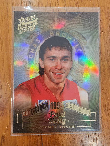 2015 Select Honours 2 Brownlow Distinction 1995 Paul Kelly Sydney