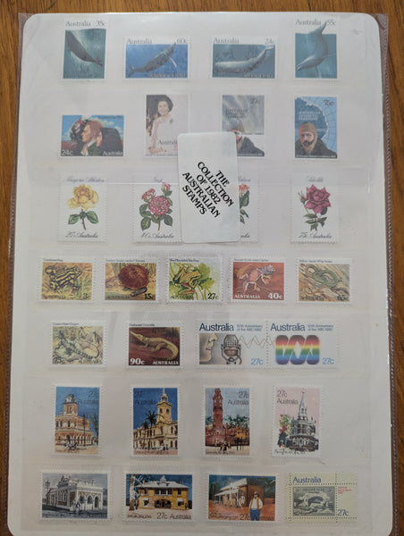 Australia Post 1982 Year Album. This book contains all the different simplified stamps issued in that year.