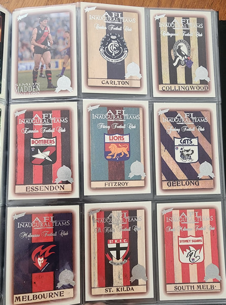 1996 AFL Hall Of Fame Platinum Set Inc Triple Brownlow Signature card (Dick Reynolds, Ian Stewart, Bob Skilton)