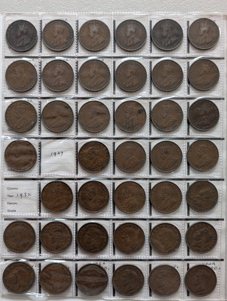 Australia Penny Set Excluding 1930