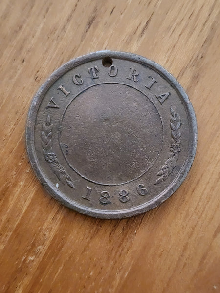 1886 Football  Rare Medal Vic Stokes and Martin, Melbourne