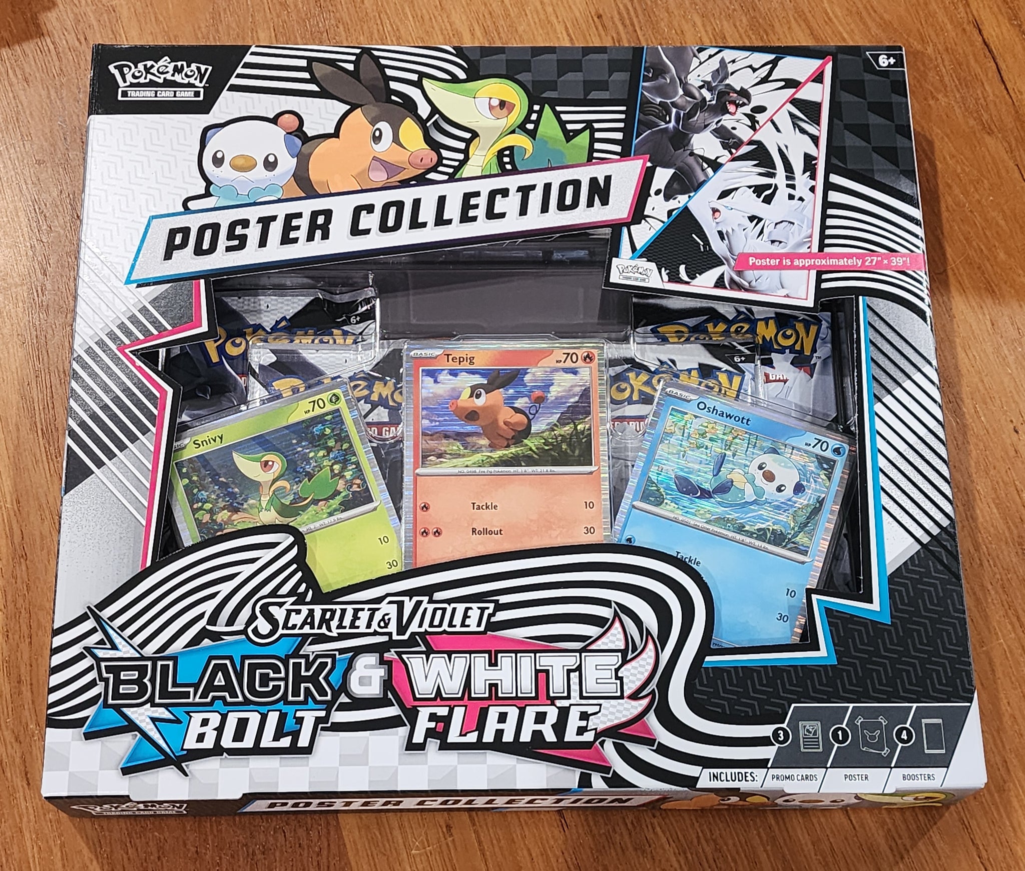 Pokémon TCG: Black Bolt & White Flare Unova Poster Collection - Factory Sealed