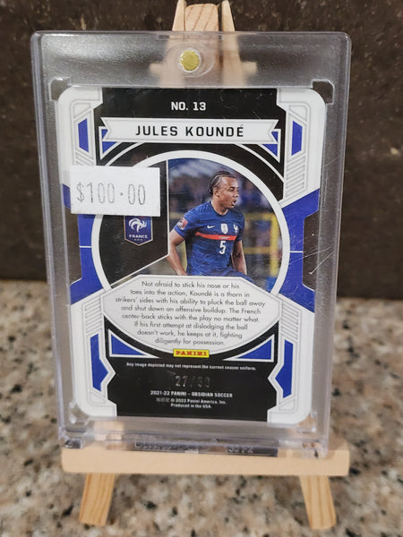 2021-22 JULES KOUNDE #13 panini obsidian soccer equinox die-cut premier league card 27/30