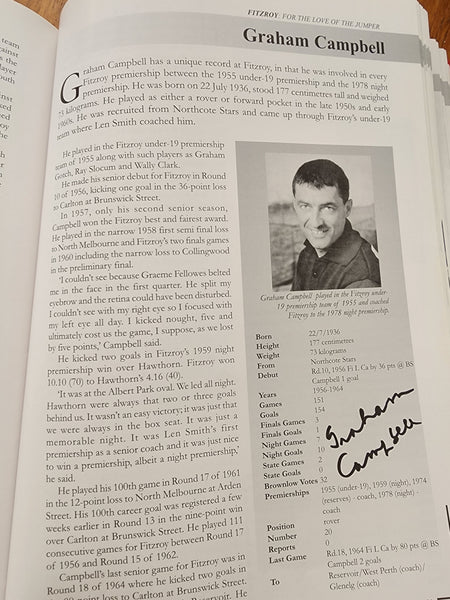 Fitzroy For the Love of the Jumper Chris Donald Hardcover book 60+ signatures