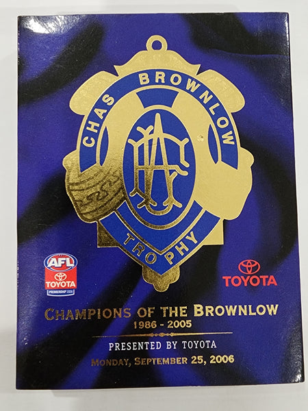 2006 AFL SELECT CHAMPIONS OF THE BROWNLOW 1986-2005 COMPLETE 27 CARD SET