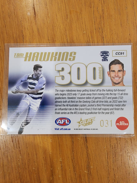 2023 AFL Footy Stars 300 Game Case Card Tom Hawkins Geelong