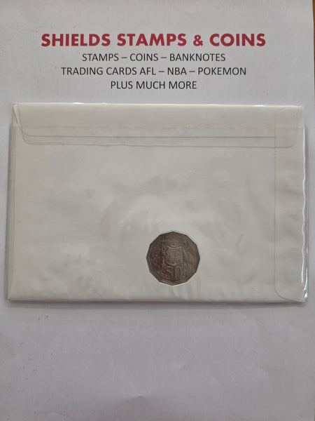 1997 Australian Golden Wedding Anniversary Proof Coin First Day Cover