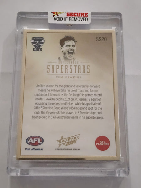 2024 AFL Select Brilliance SUPERSTARS Gold Card Patrick Dangerfield Tom Hawkins Geelong Matching Number 3 (2 Cards)