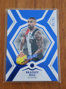 2023 AFL Select GEM Sapphire Blue Bradley Hill St Kilda 36/70 GS58