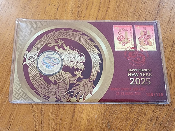 Australia 2025 Sydney Stamp and Coin Expo 20-23 March PNC Happy Chinese New Year 108/120