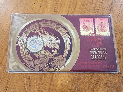 Australia 2025 Sydney Stamp and Coin Expo 20-23 March PNC Happy Chinese New Year 108/120